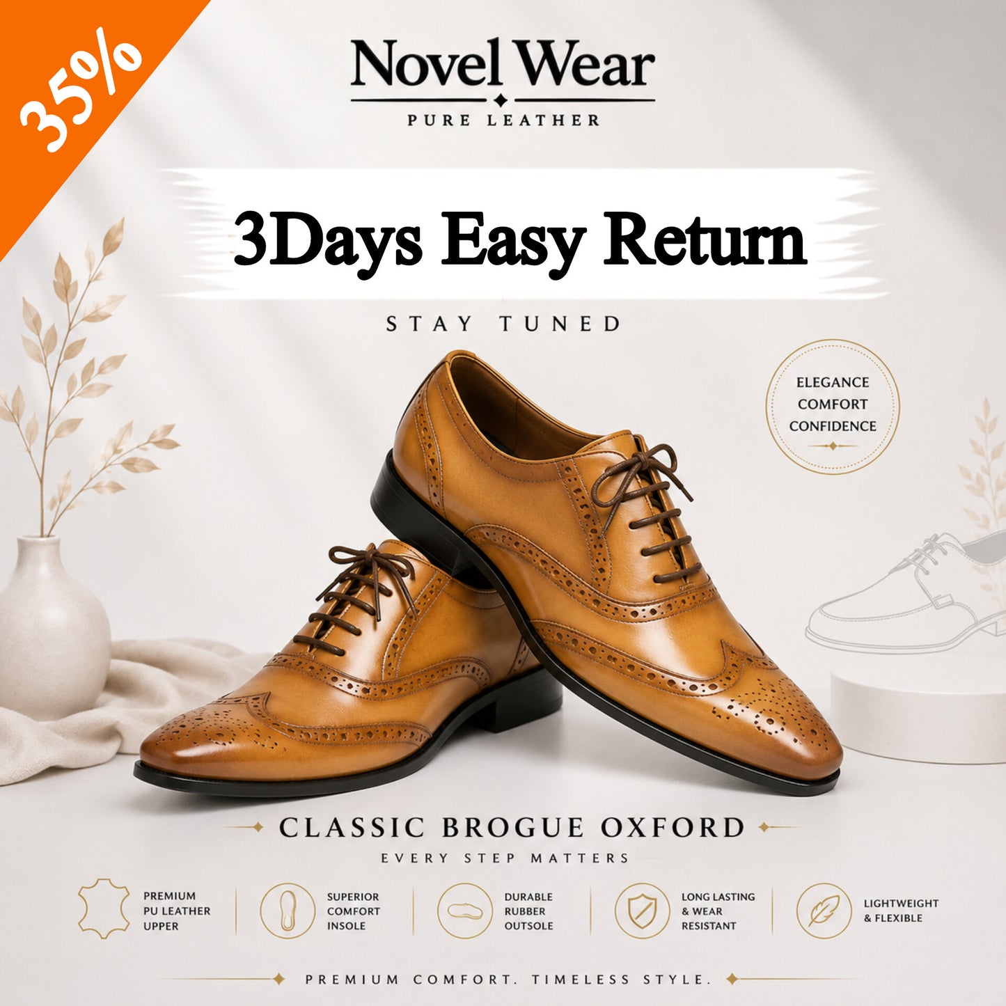 Classic Brouge Oxford-Bronze