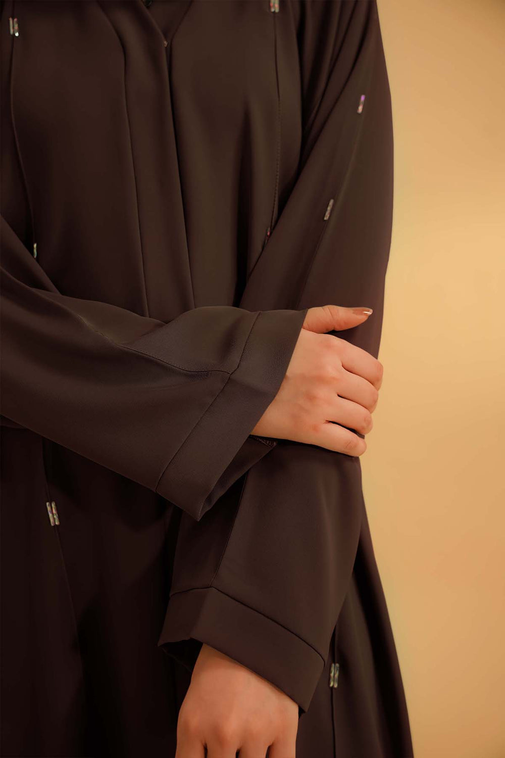 Embellished Abaya Set | Mocha Brown