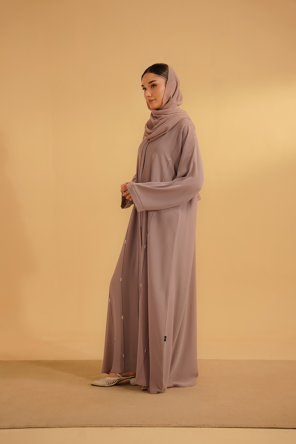 Embellished Abaya Set | Lilac