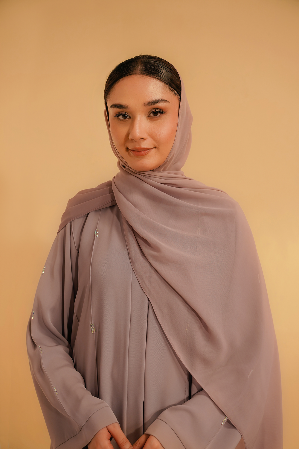 Embellished Abaya Set | Lilac