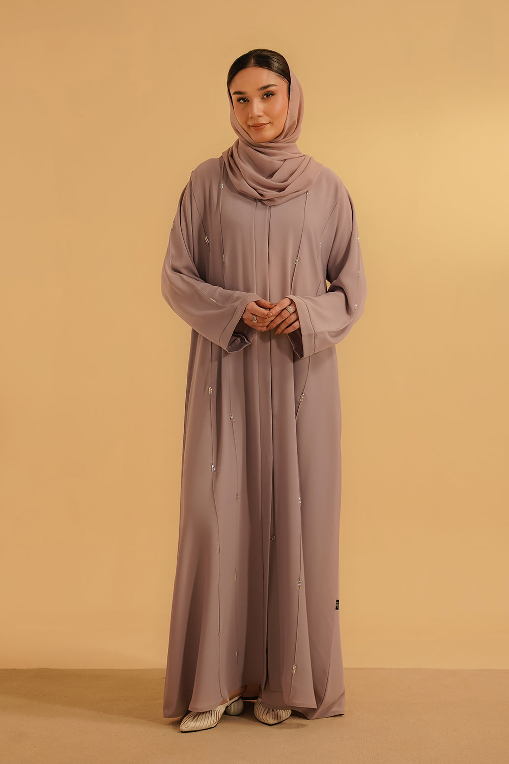 Embellished Abaya Set | Lilac