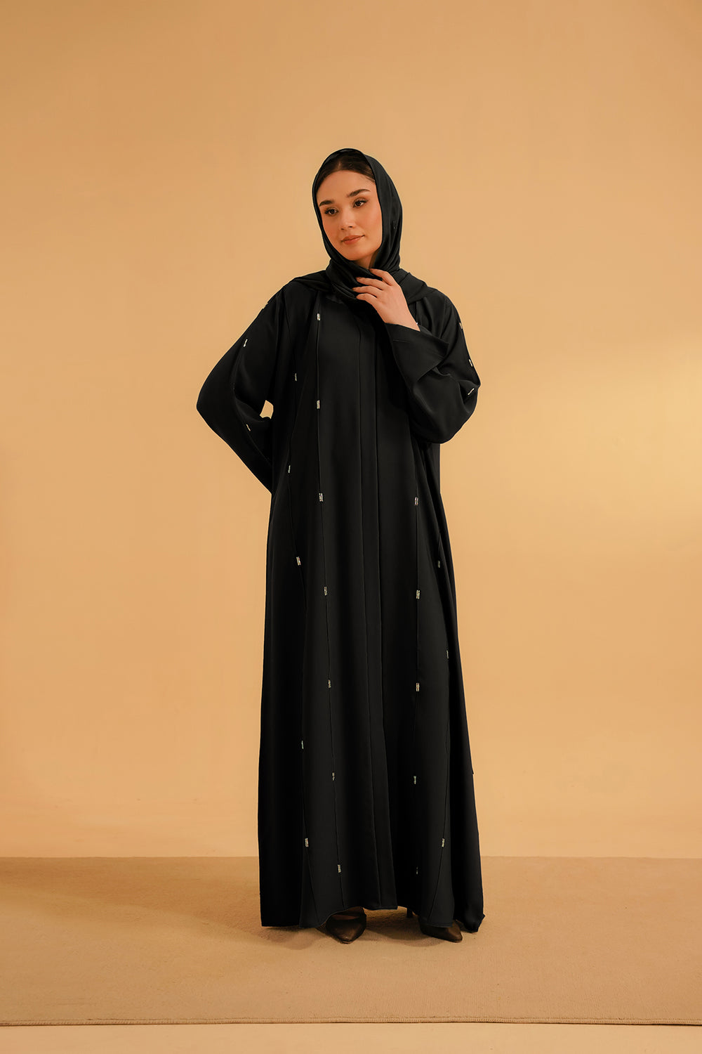 Embellished Abaya Set | Black