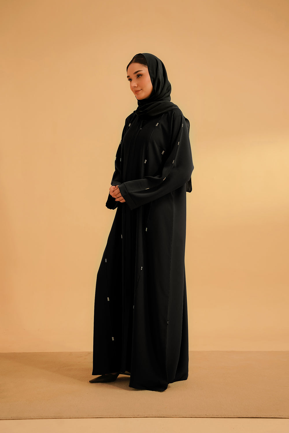 Embellished Abaya Set | Black